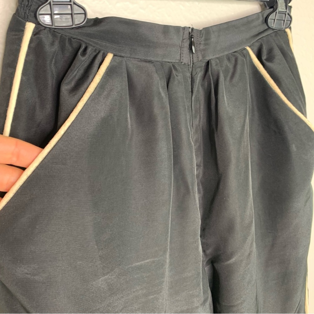 Vintage Wallis Black Slouchy Silky Joggers G320 - Picture 2 of 10